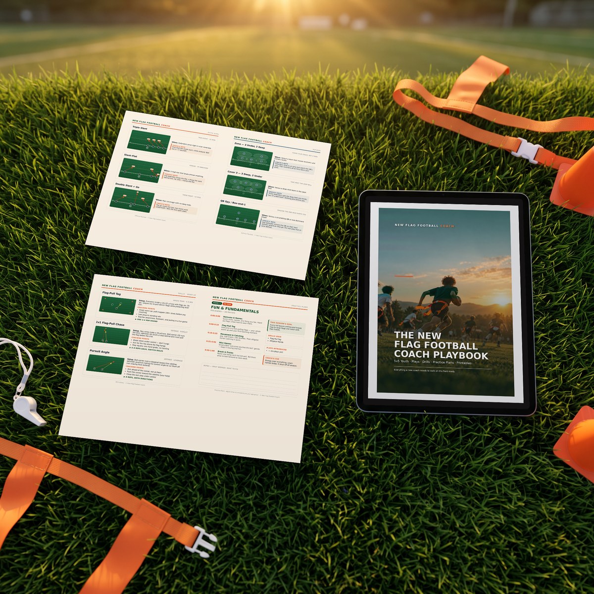 The New Flag Football Coach Playbook — complete 5v5 youth bundle
